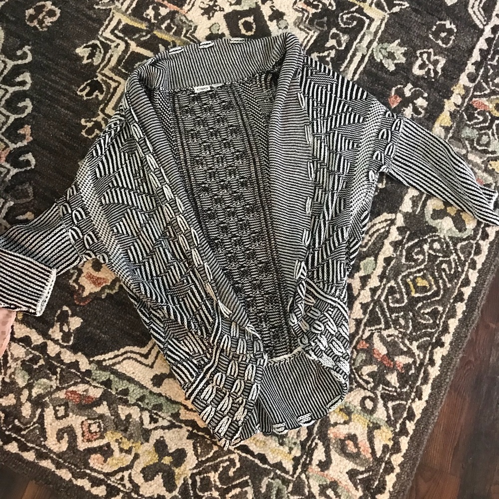 Black and white cardigan